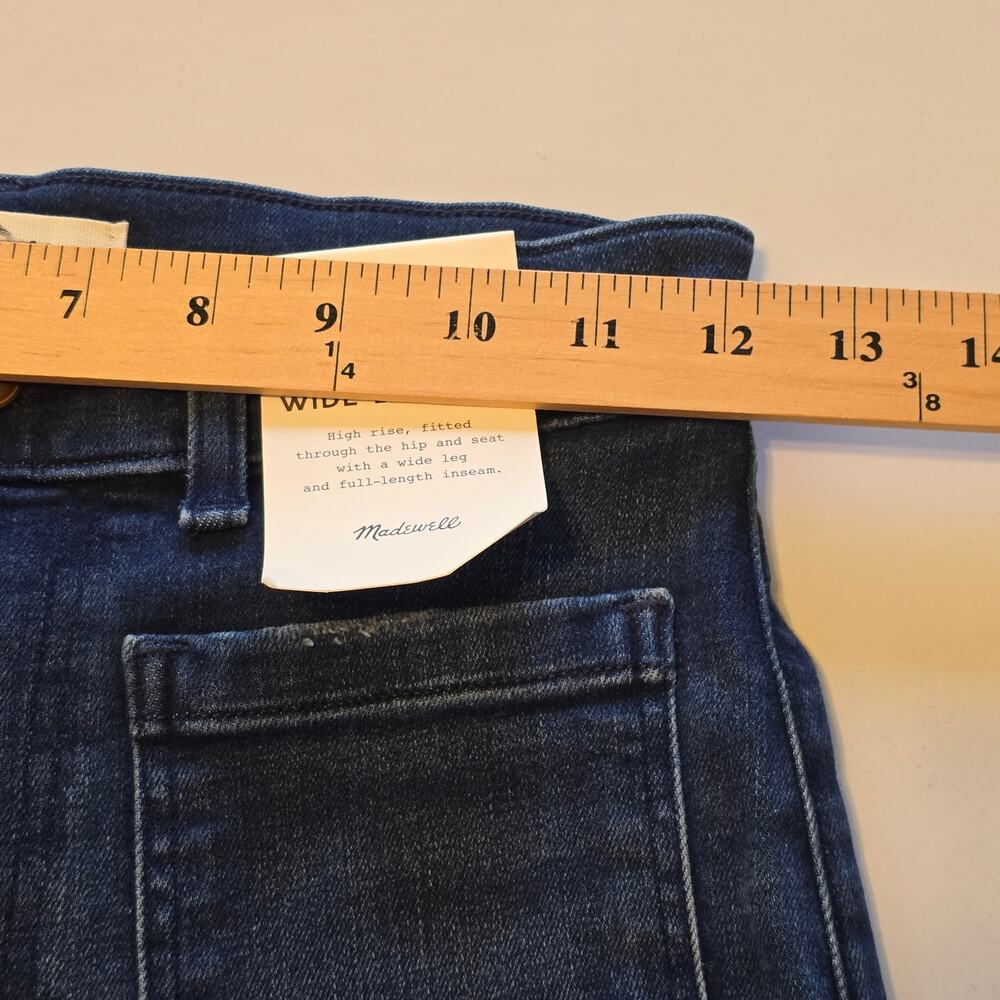 Madewell Jeans Womens Size 25T Blue The Tall Emmy Wide Leg High Rise Stretch NWT - Picture 11 of 14